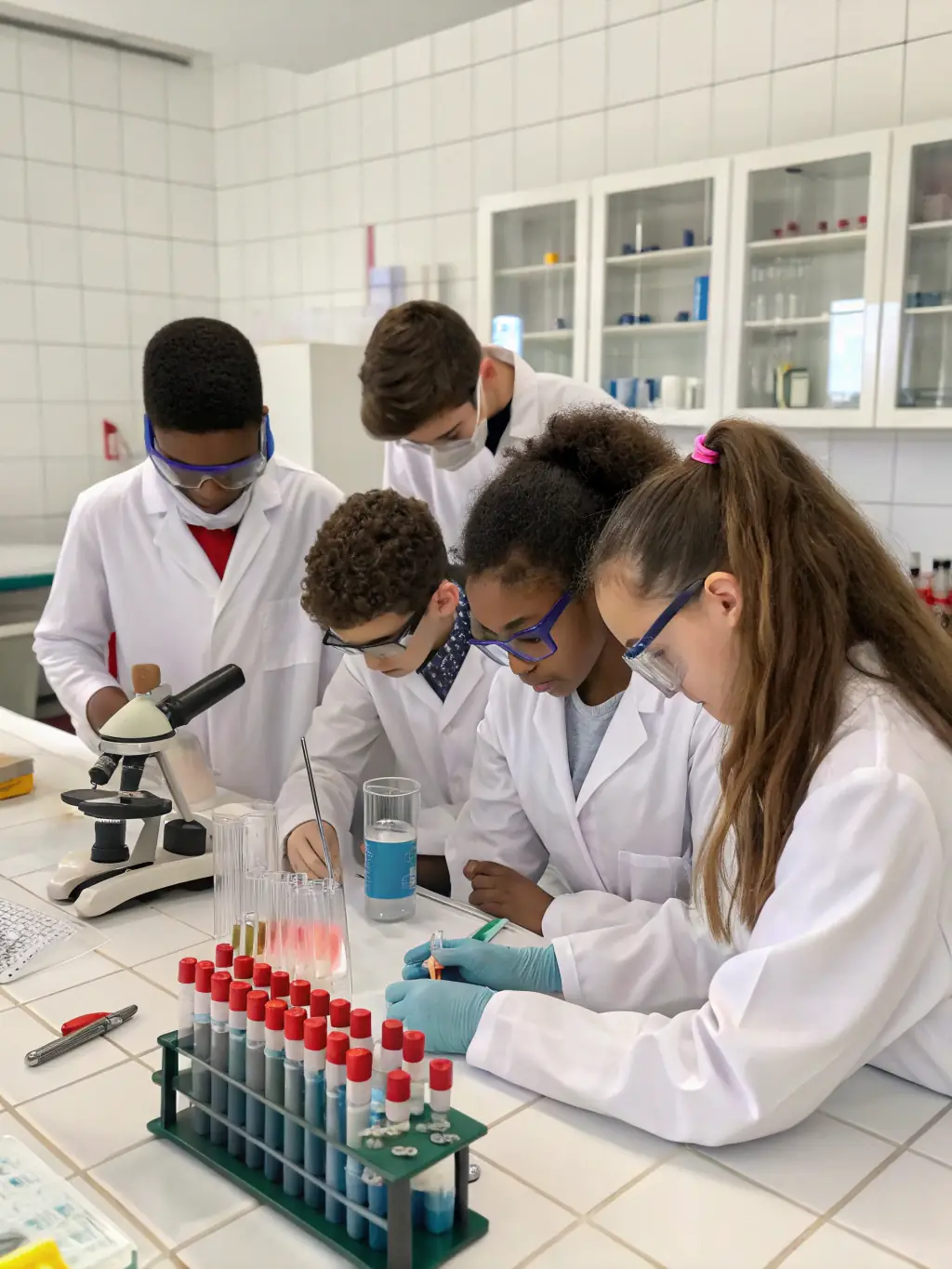 A group of students enthusiastically participating in a hands-on electricity experiment at an A C E L workshop, showcasing their engagement and learning.
